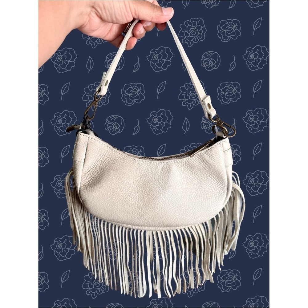 Marlon Calf Leather Fringe Crossbody Shoulder Bag Italy Western Boho BS5052 NEW